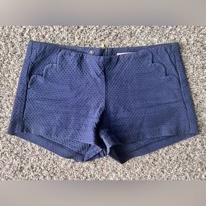 Lilly Pulitzer Navy Blue Scalloped Pocket Shorts
